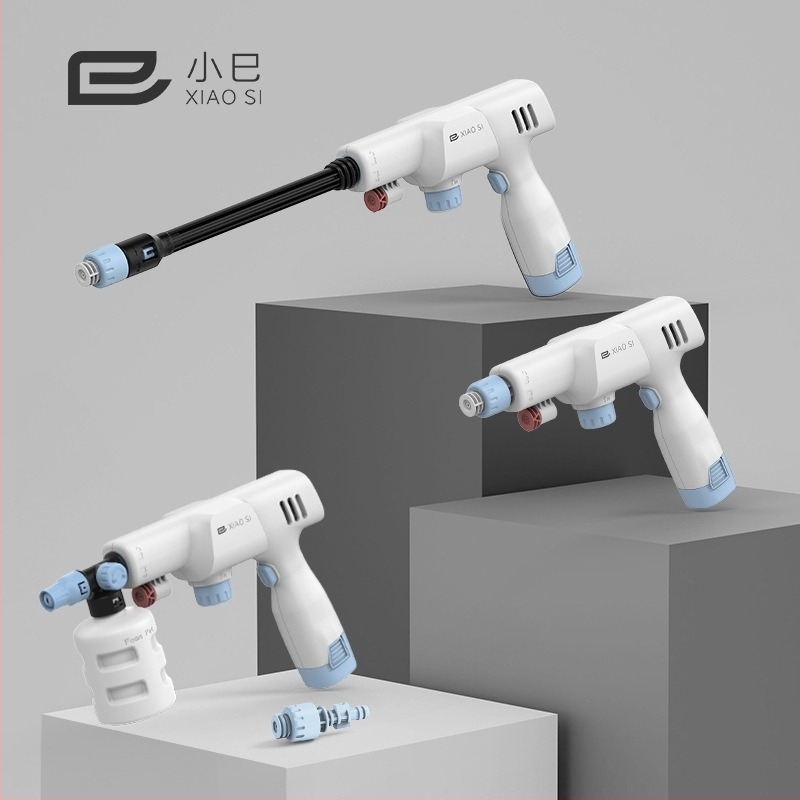 Mașină de spălat auto fără fir, baterie litiu, 16V, 100W, furtun de 5 m, presiune maximă 1 MPa, debit 2,9 L