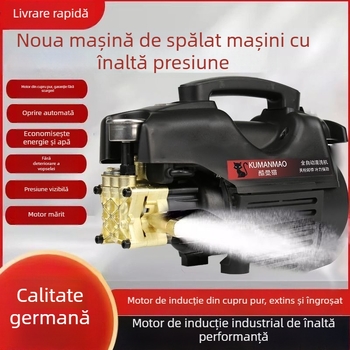 Mașină portabilă de spălat cu presiune înaltă pentru autoturism, motor brushless, cupru pur, 220V, până la 10 MPa, putere de intrare ≤10 kW