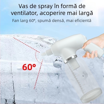 Sticlă electrică de spumă pentru spălarea mașinilor, portabilă, fără fir, 12V 18W, 2000 ml, 600 g, PC+ABS