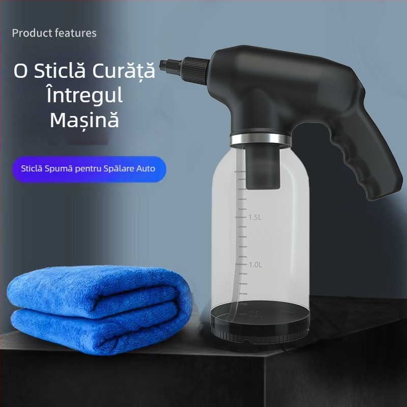 Sticlă electrică de spumă pentru spălarea mașinilor, portabilă, fără fir, 12V 18W, 2000 ml, 600 g, PC+ABS