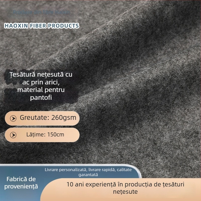 Țesătură nețesută cu ac, fleece gros dens, fără cusături, tapiserie pentru tavă auto, 260 g/m², poliester + polipropilenă
