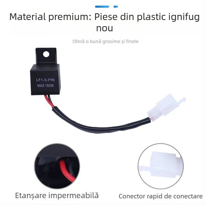 Releu LED pentru motociclete – 12V, impermeabil, 2PIN LF1-S-PIN, releu semnalizare