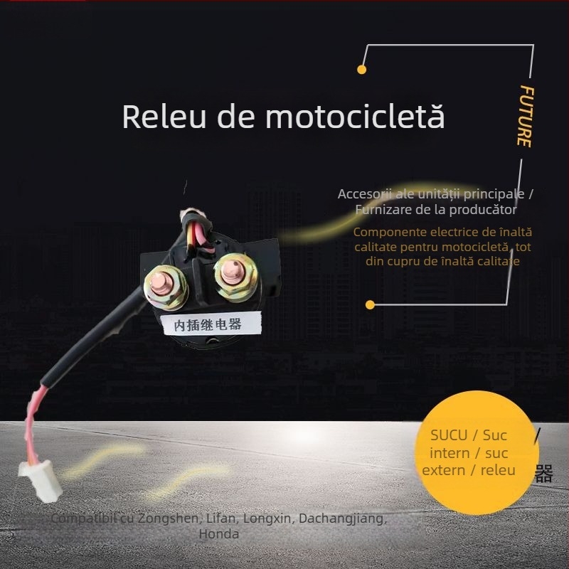 Releu de pornire pentru motocicletă, tip plug-in, marca Chixiang, compatibil cu Zongshen, Longxin, Lifan, Great Yangtze River
