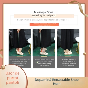 Ghid pentru încălțăminte din oțel inoxidabil, mâner lung, portabil – pentru persoane în vârstă și gravide, utilizare zilnică, tuturor anotimpurilor