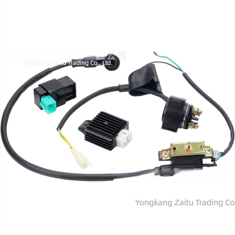 Set de componente electrice pentru motociclete/off-road/ATV cu releu de aprindere și stabilizator de tensiune pentru motoare 50-110cc