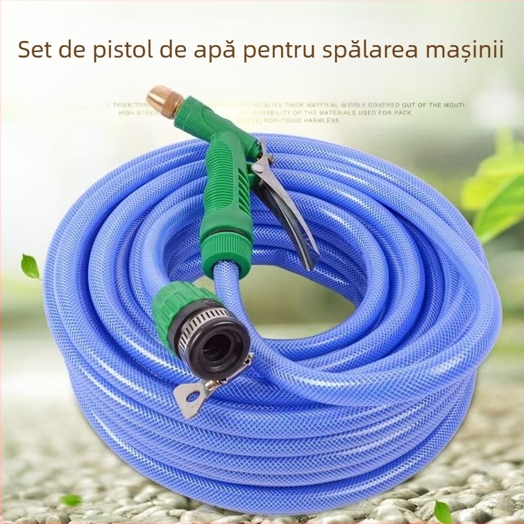 Pistol de apă cu presiune înaltă pentru spălarea mașinii și grădinii – corp din materiale plastice tehnice, duză din aliaj, jet la 6–9 m, temperatură apei la intrare până la 40°C