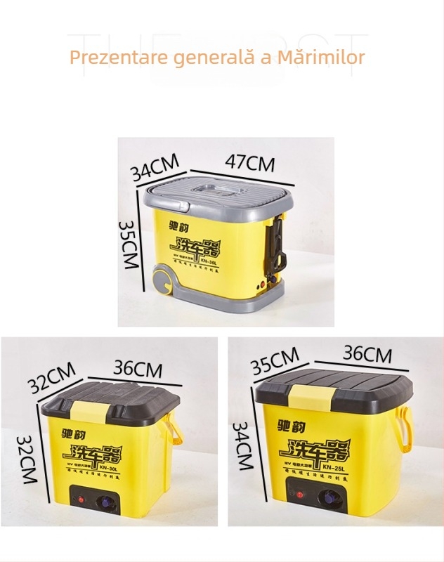 Spălător auto portabil KN-28 (12V, 60W, debit maxim 1.5 L/min, presiune maximă 1.2 MPa)