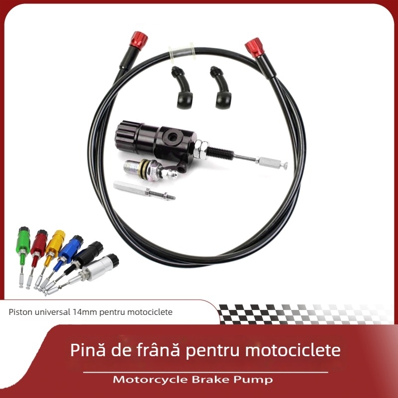 Pompa de frână CNC pentru motocicletă – unitate inferioară cu conductă de ulei 1200, integrare ambreiaj, universal pentru motociclete 125cc–250cc