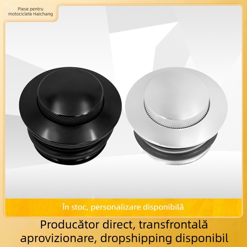 Cap rezervor Harley Softail CNC, tip pop-up, apăsat în sensul acelor de ceas, aluminiu