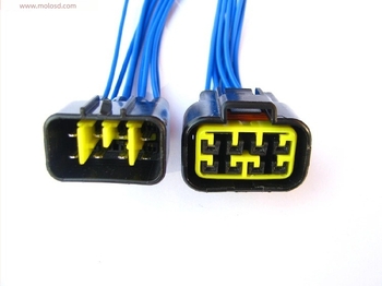 Plug de aprindere pentru motocicletă — conector rotund, două rânduri, opt conductori