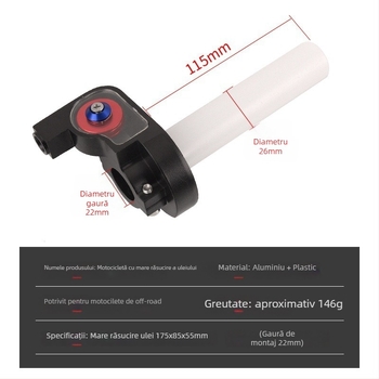 Grip accelerație pentru motocicletă — off-road, compatibil universal, marcă py, model py00