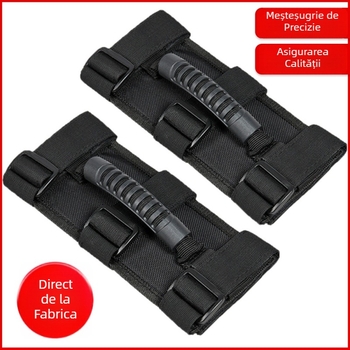 Mâner interior pentru prinderea tavanului Jeep Wrangler, cu curele Velcro din nylon, personalizabil, imprimare logo