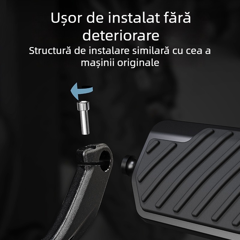 Pedala de frână pentru spate a motocicletei Wuji CU625 – cauciuc antiderapant, design mărit, model 001