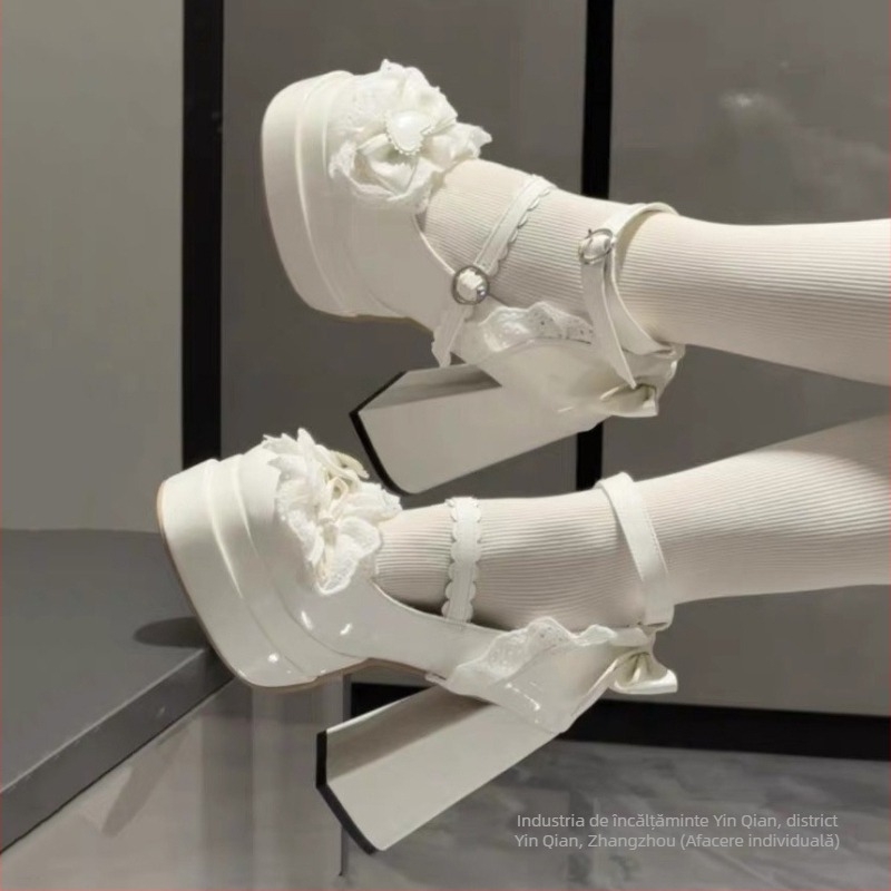 Lolita Mary Jane flats cu funda, PU partea superioară, toc mic