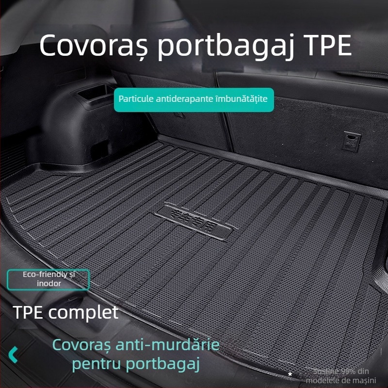 Covoraș portbagaj din TPE pentru autoturisme dedicate, impermeabil și rezistent la uzură, cu margine înaltă, producție personalizată, marca Chebei