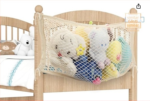 Geantă de stocare din fibre de cânepă, plasă cu Velcro dublu strat, pentru organizare lângă pat în cămin