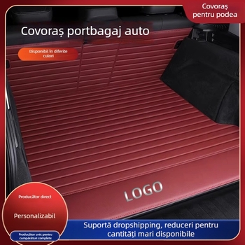 Covoraș portbagaj pentru Mercedes-Benz E300L, C260L, C200L, GLC300L, GLC260L, GLE cu logo fix – blană sintetică