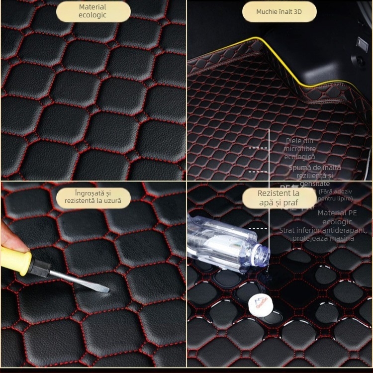 Cartist XPE covor portbagaj din piele sferică, covor pentru compartimentul din spate cu pereți înalți, impermeabil și rezistent la uzură, personalizabil