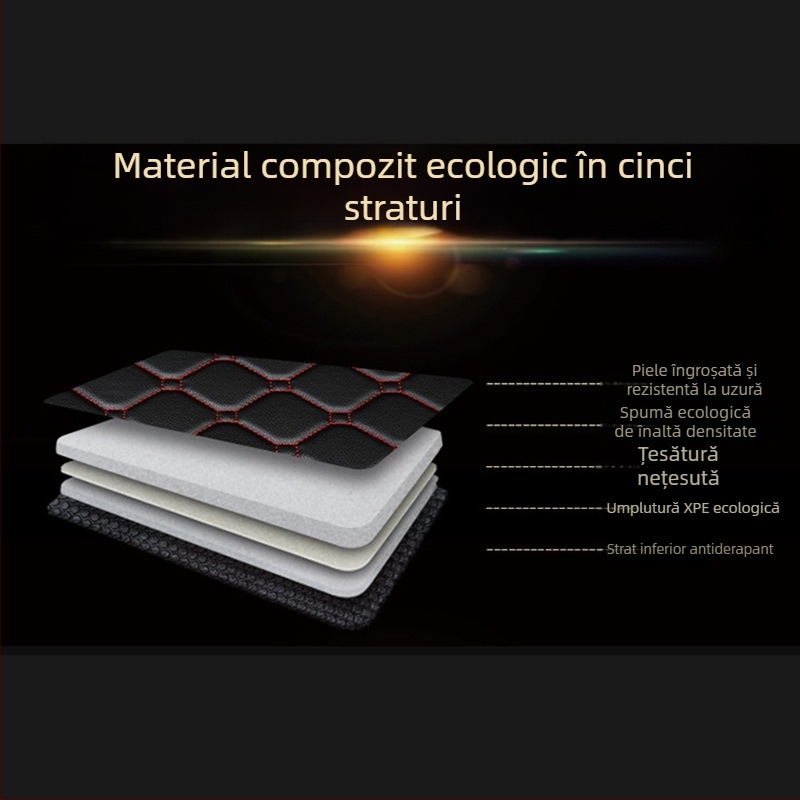 Cartist XPE covor portbagaj din piele sferică, covor pentru compartimentul din spate cu pereți înalți, impermeabil și rezistent la uzură, personalizabil