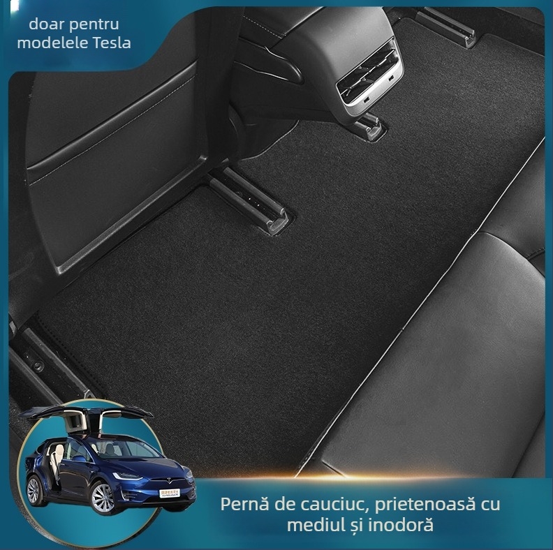 Covorașe de podea din velur pentru Tesla Model 3/Y – față, spate și portbagaj, personalizabile