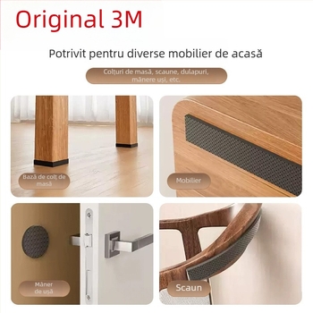 3M picioare pentru masă și scaun – reducerea zgomotului, anti-alunecare, bază EVA, grosime 4 mm, rezistență la temperatură 10–70°C