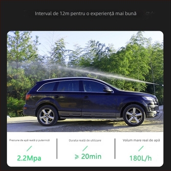 Xicheng Pistol de spălat auto fără fir, cu presiune înaltă, aparat de curățare portabil pe baterie litiu, reîncărcabil pentru vehicule electrice
