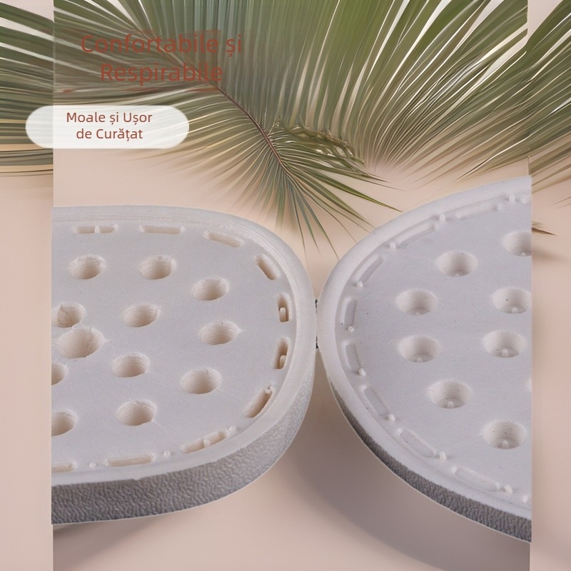 Sandale casual din PVC pentru adulți, cu deget rotund, talpă moale, toc de 1,4 cm