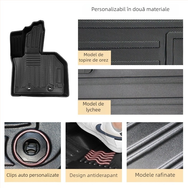 Covorașe de podea din cauciuc și covoraș de portbagaj pentru Lexus LBX 2024+ (RHD) – impermeabile, rezistente la uzură