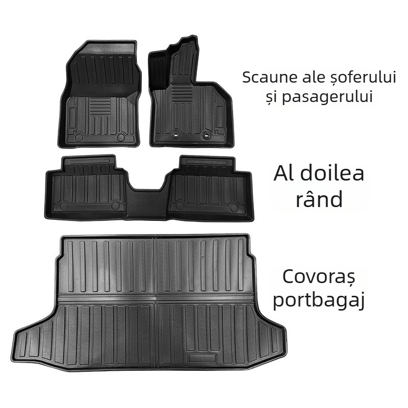 Covorașe de podea din cauciuc și covoraș de portbagaj pentru Lexus LBX 2024+ (RHD) – impermeabile, rezistente la uzură