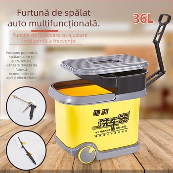 CY-25 Spălător auto cu perie portabilă, alimentare 12V de la brichetă, 60W, debit 6 L, presiune de lucru 9 kg