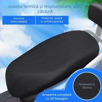 Husă de scaun de vehicul electric: impermeabilă, plasă de protecție solară, căptușeală groasă, izolație, pentru toate anotimpurile