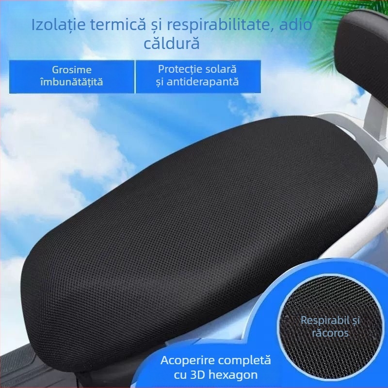 Husă de scaun de vehicul electric: impermeabilă, plasă de protecție solară, căptușeală groasă, izolație, pentru toate anotimpurile