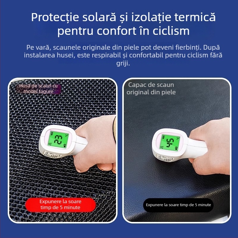 Husă de scaun de vehicul electric: impermeabilă, plasă de protecție solară, căptușeală groasă, izolație, pentru toate anotimpurile