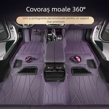 Covorașe pentru podea interioare ale mașinii, acoperire completă 360°, piele Nappa de 1,0 mm, potrivire personalizată pentru un model dedicat