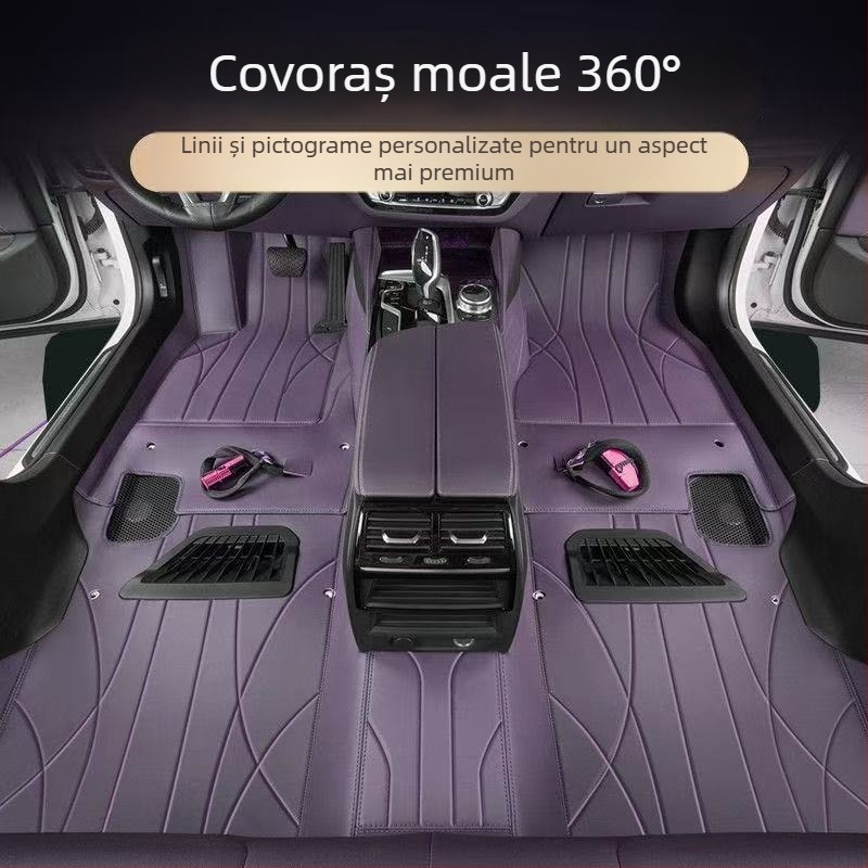 Covorașe pentru podea interioare ale mașinii, acoperire completă 360°, piele Nappa de 1,0 mm, potrivire personalizată pentru un model dedicat