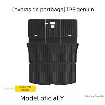 Covoraș portbagaj integrat pentru Tesla Model Y și Model 3, cu pernă pentru spate