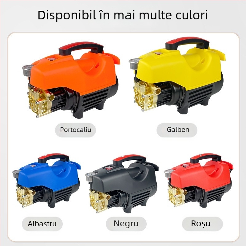 Mașină de spălat auto cu presiune înaltă pentru uz casnic - portabilă, compactă, model 033, 220V, 3000W, 140 bar, 16 L/min