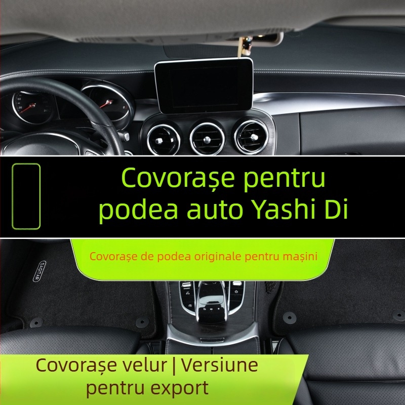 Covorașe PVC pentru podea auto, rezistente la murdărie și uzură, cu bucle din sârmă sigilate la margine, brand Yashidi, pentru mașini speciale, finisaj velur, personalizare disponibilă