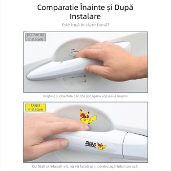 Film protector TPU pentru mânerul ușii și zona din jur a portierelor - rezistent la zgârieturi, model personalizabil