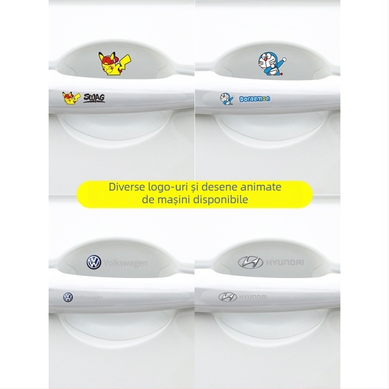 Film protector TPU pentru mânerul ușii și zona din jur a portierelor - rezistent la zgârieturi, model personalizabil