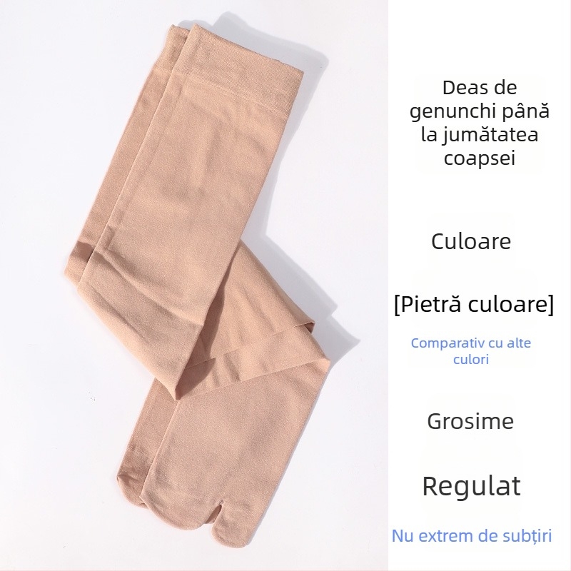 Șosete cu degete separate din nylon pentru femei, tub înalt, anti-fricțiune, 80-90% nylon, tricotate cu un singur ac, 144 cusături, pentru toate anotimpurile