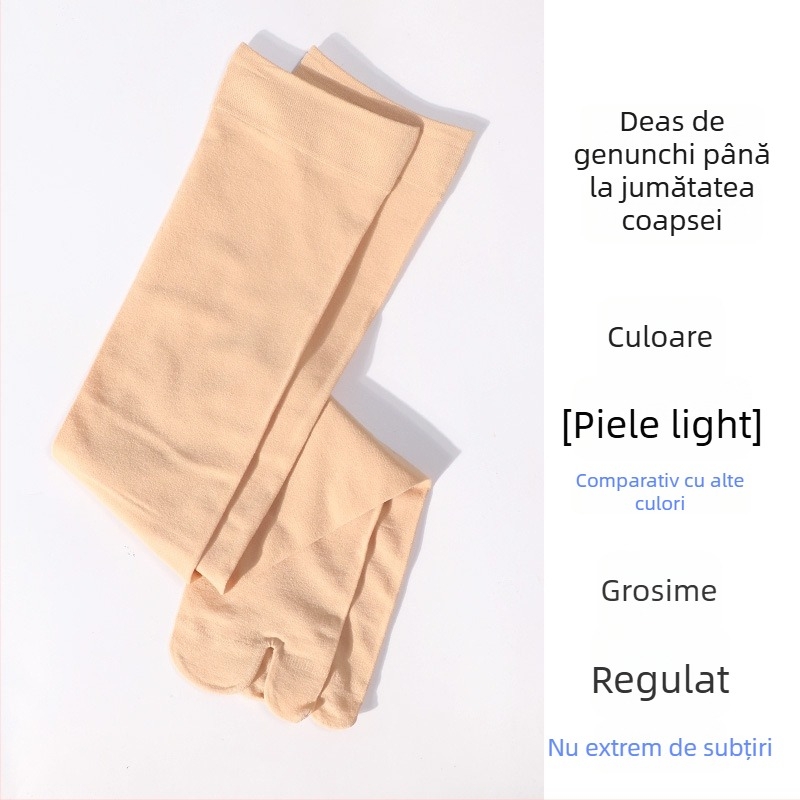 Șosete cu degete separate din nylon pentru femei, tub înalt, anti-fricțiune, 80-90% nylon, tricotate cu un singur ac, 144 cusături, pentru toate anotimpurile