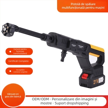 Pistol portabil de spălat auto cu baterie litiu, 21V, 285W, debit 4,1 kg, greutate 1,1 kg