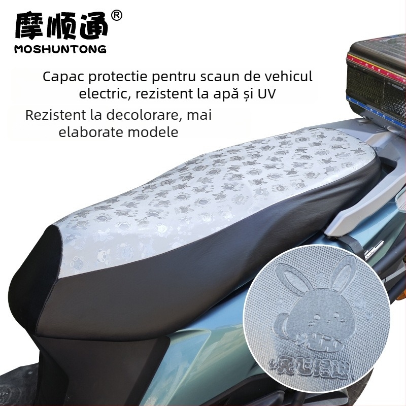 Husă pentru șa vehicul electric – PVC + PU, impermeabilă, UV protecție, pentru toate anotimpurile, pentru scuter și motocicletă – Moshuntong