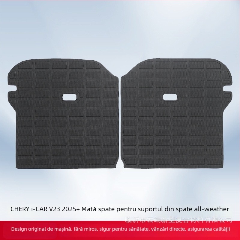 Covorașe podea și covoraș pentru portbagaj pentru Chery i-CAR V23 2025 — design 3D, material XPE pentru toate condițiile, logo tipărit, Phyloris, adaptat pentru model