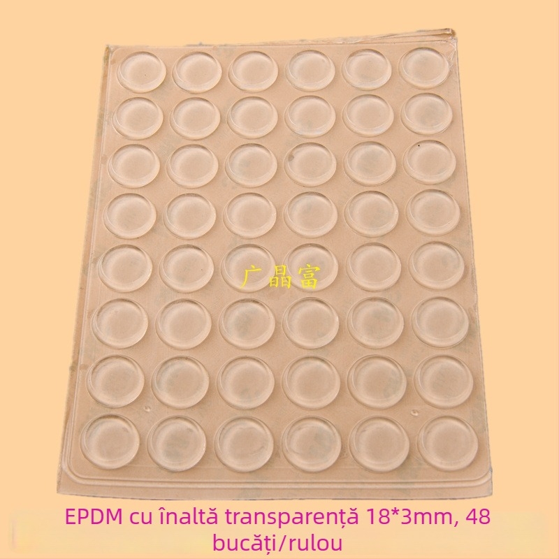 EPDM garnitură adezivă transparentă anti-coliziune pentru uși de dulap și ferestre — reducere zgomot, absorbție a șocurilor, garnitură antiderapantă; potrivită pentru electronice, mobilier, seturi de ceai, obiecte de artizanat; origine: China continentală