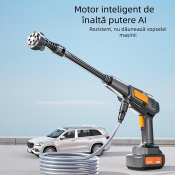 Mașină de spălat autovehicule fără fir cu jet de apă de înaltă presiune – portabil pentru uz casnic și auto, LB-902, 150W, 220V, interval presiune 2,5–25 MPa, greutate 2,25 kg