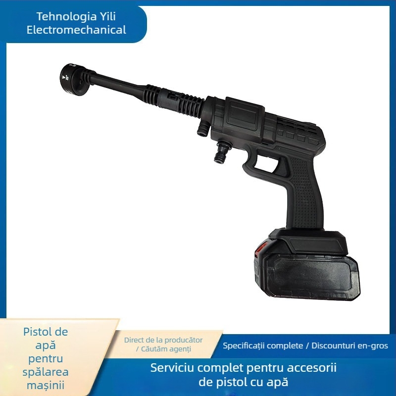 Pistol de spălat auto fără fir, portabil, 21V baterie cu litiu, pentru mașină, exterior și utilizare acasă
