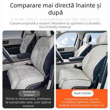 Husă pentru bancheta spate pentru Zeekr 9X, potrivire universală, ventilație și respirabilă, din piele Nappa