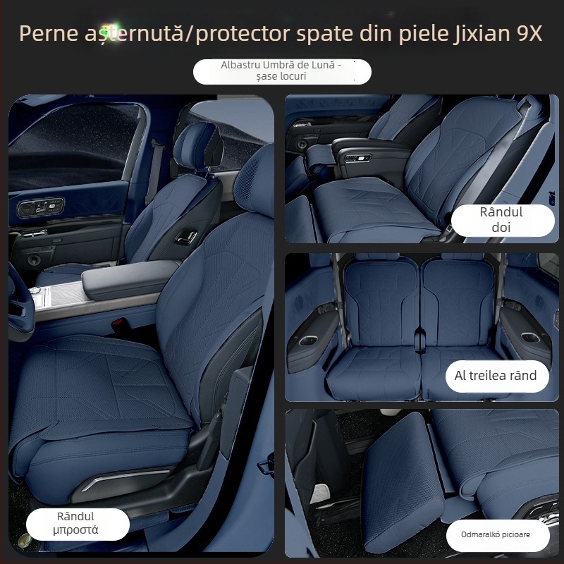 Husă pentru bancheta spate pentru Zeekr 9X, potrivire universală, ventilație și respirabilă, din piele Nappa